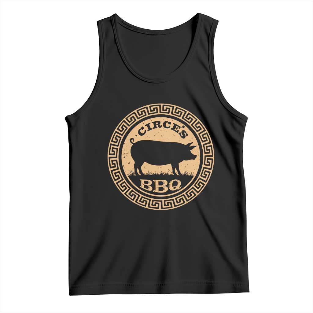 Circes BBQ Ancient Greek Mythology Dark Humor Tank Top Odysseus Pigs Odyssey Parody History Lover Gift TS02 Black Print Your Wear