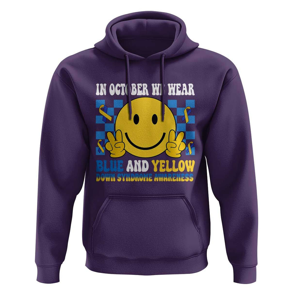Down Syndrome Awareness Hoodie In October We Wear Blue And Yellow Support Squad TS02 Purple Print Your Wear