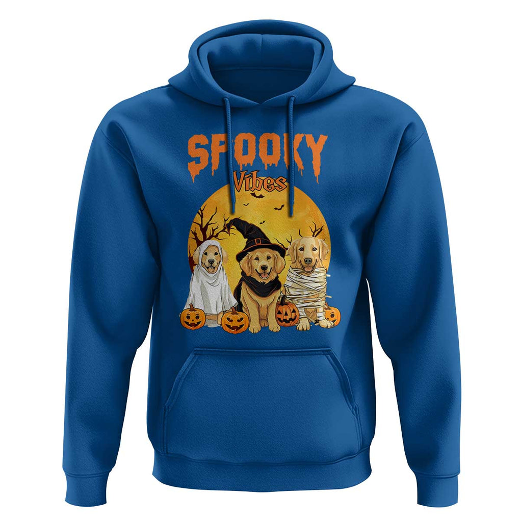 Halloween Golden Retriever Hoodie Ghost Dogs Boo Sheet Spooky Vibes TS02 Royal Blue Print Your Wear