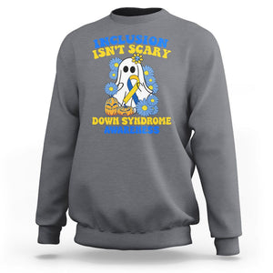 Down Syndrome Awareness Sweatshirt Inclusion Isn't Scary Halloween Ghost Boo Sheet Support Squad TS02 Charcoal Printyourwear
