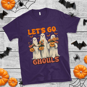 Ghost Halloween Costume T Shirt Let's Go Ghouls Retro Boo Sheet TS02 Purple Print Your Wear