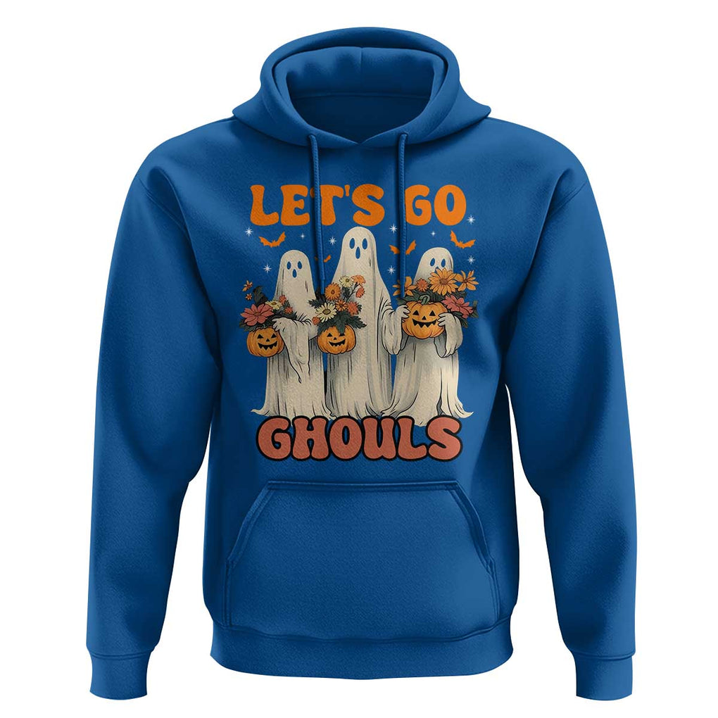 Ghost Halloween Costume Hoodie Let's Go Ghouls Retro Boo Sheet TS02 Royal Blue Print Your Wear