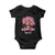 Breast Cancer Awareness Baby Onesie Black Afro Woman Support Squad Pink Ribbon Sunflower TS02 Black Print Your Wear