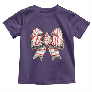 Coquette Bow Christmas Tree Cake Baby Shirt Xmas Vibes TS02 Purple Print Your Wear