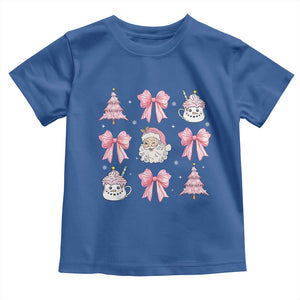 Pink Christmas Coquette Bow Baby Shirt Santa Festive Xmas Vibe TS02 Royal Blue Print Your Wear