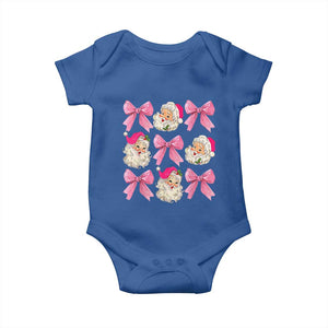 Vintage Pink Christmas Coquette Bow Baby Onesie Santa Claus Festive Xmas Vibe TS02 Royal Blue Print Your Wear