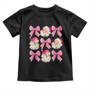 Vintage Pink Christmas Coquette Bow Baby Shirt Santa Claus Festive Xmas Vibe TS02 Black Print Your Wear
