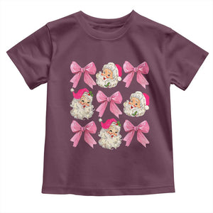 Vintage Pink Christmas Coquette Bow Baby Shirt Santa Claus Festive Xmas Vibe TS02 Maroon Print Your Wear