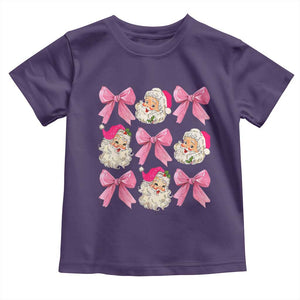 Vintage Pink Christmas Coquette Bow Baby Shirt Santa Claus Festive Xmas Vibe TS02 Purple Print Your Wear