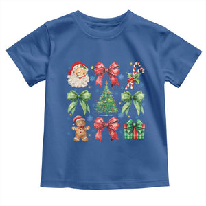 Christmas Tree Retro Coquette Bow Baby Shirt Santa Claus Candy Festive Xmas Vibes TS02 Royal Blue Print Your Wear