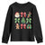Christmas Tree Retro Coquette Bow Youth Sweatshirt Santa Claus Candy Festive Xmas Vibes TS02 Black Print Your Wear