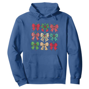 Merry Christmas Coquette Bow Hoodie Festive Xmas Vibe TS02 Royal Blue Print Your Wear