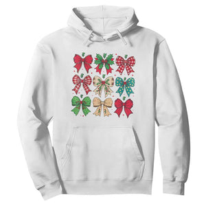 Merry Christmas Coquette Bow Hoodie Festive Xmas Vibe TS02 White Print Your Wear