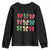 Merry Christmas Coquette Bow Youth Sweatshirt Festive Xmas Vibe TS02 Black Print Your Wear