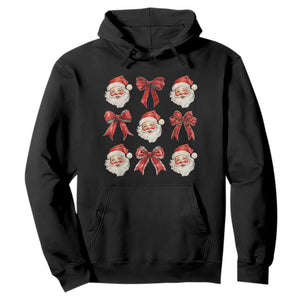 Plaid Coquette Bow Santa Claus Hoodie Merry Xmas Festive TS02 Black Print Your Wear