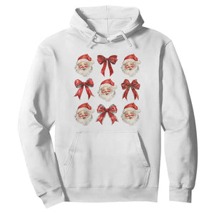 Plaid Coquette Bow Santa Claus Hoodie Merry Xmas Festive TS02 White Print Your Wear