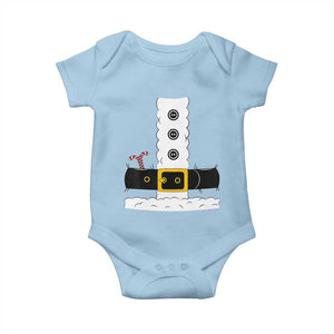 Santa Claus Suit Costume Baby Onesie Retro Festive Christmas Vibe TS02 Light Blue Print Your Wear