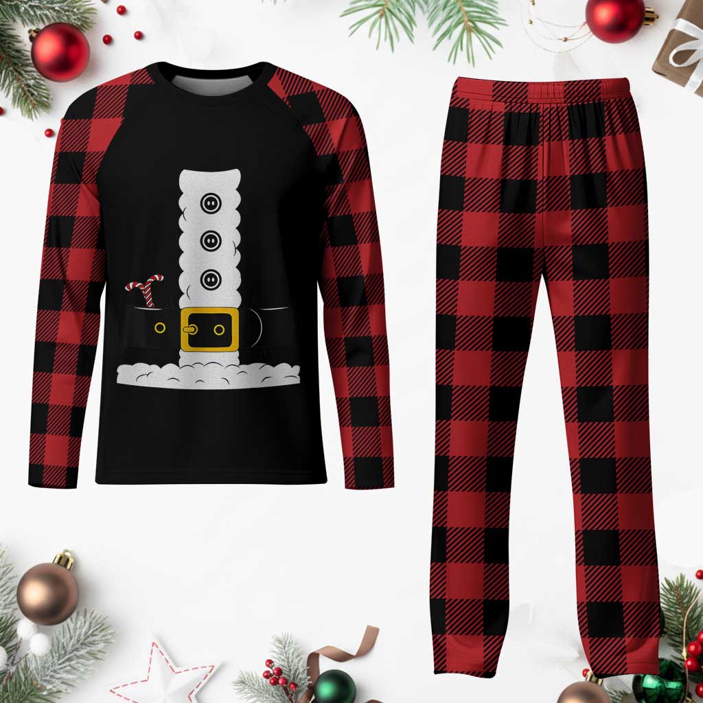 Santa Claus Suit Costume Plaid Pajama Set Retro Festive Christmas Vibe TS02 Buffalo Plaid Print Your Wear
