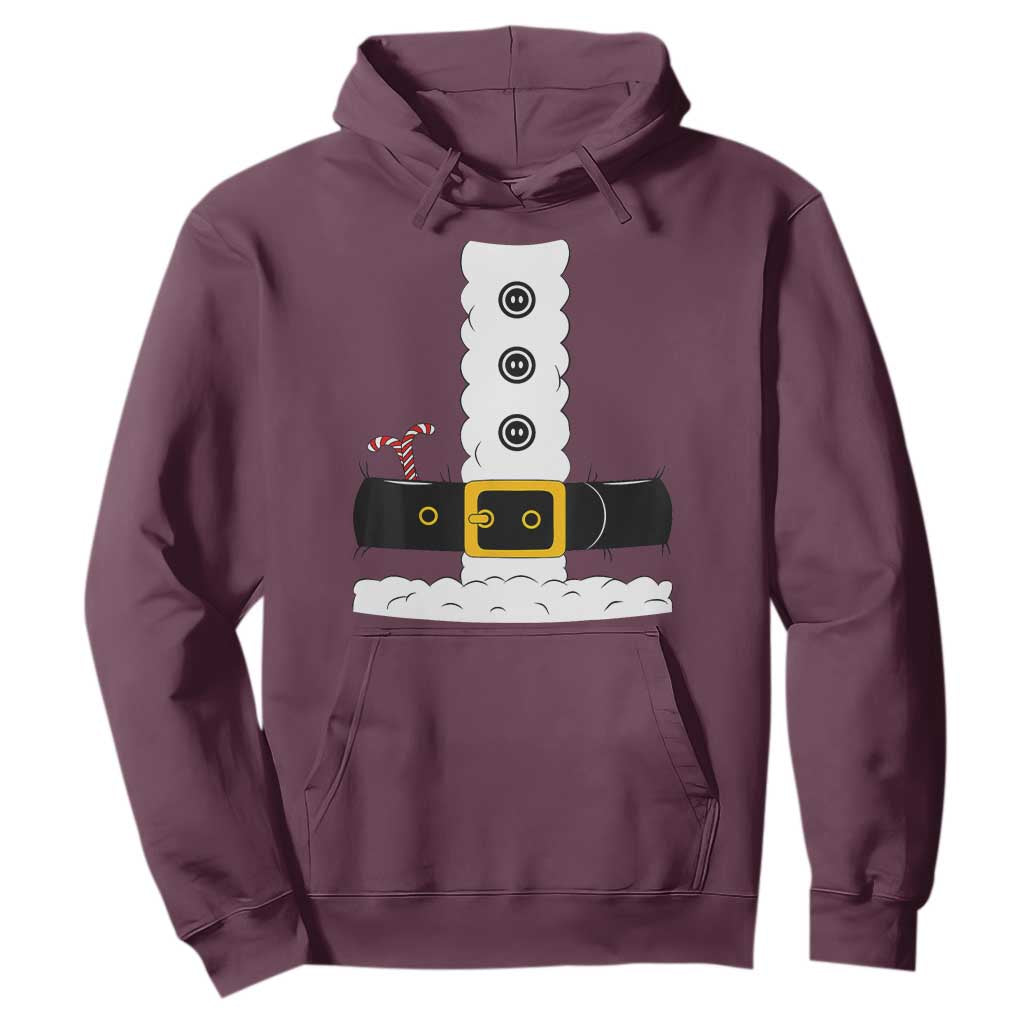Santa Claus Suit Costume Hoodie Retro Festive Christmas Vibe TS02 Maroon Print Your Wear
