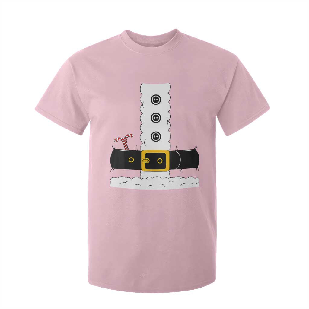 Santa Claus Suit Costume T Shirt For Kid Retro Festive Christmas Vibe TS02 Light Pink Print Your Wear