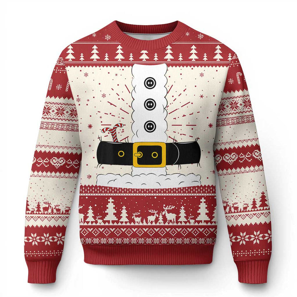 Santa Claus Suit Costume Ugly Christmas Sweater Retro Festive Christmas Vibe TS02 Red Print Your Wear