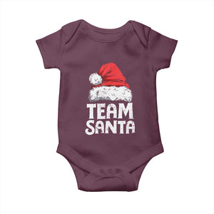 Team Santa Baby Onesie Christmas Squad Family Matching Pajamas TS02 Maroon Print Your Wear