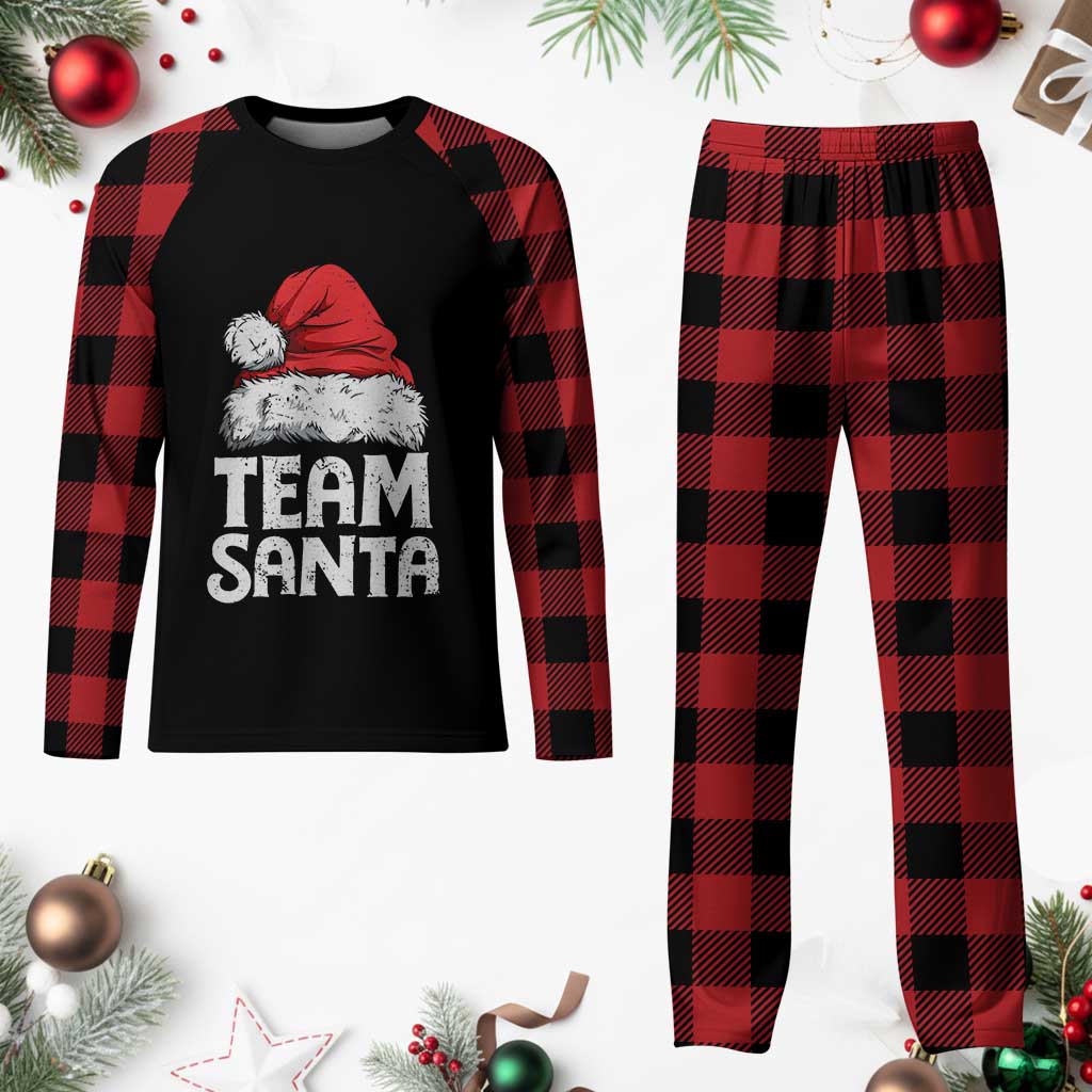 Team Santa Plaid Pajama Set Christmas Squad Family Matching Pajamas TS02 Buffalo Plaid Print Your Wear