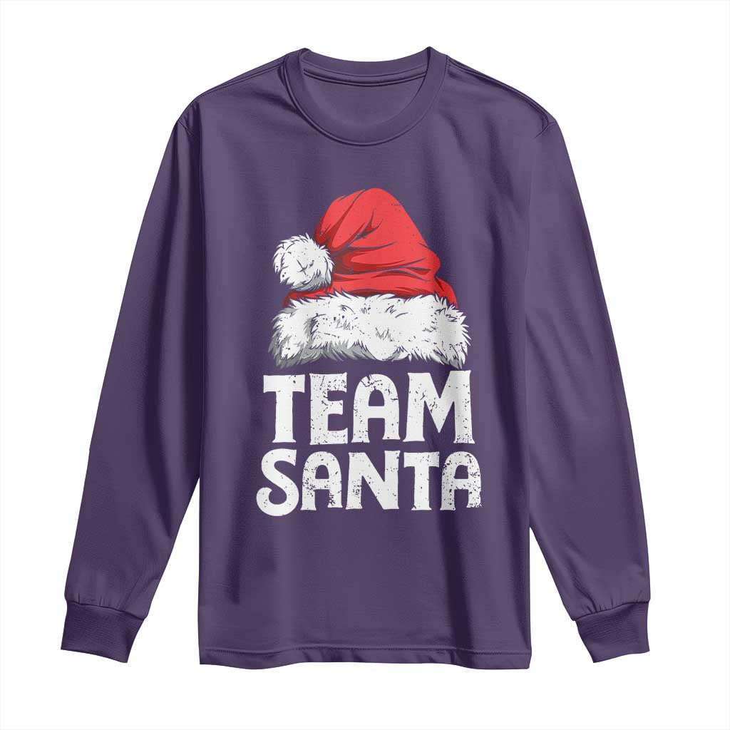 Team Santa Long Sleeve Shirt Christmas Squad Family Matching Pajamas TS02 Purple Print Your Wear