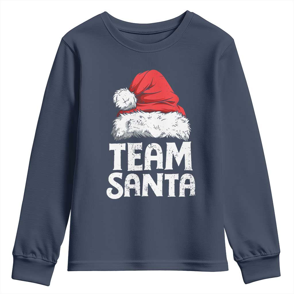 Team Santa Youth Sweatshirt Christmas Squad Family Matching Pajamas TS02 Navy Print Your Wear