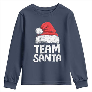 Team Santa Youth Sweatshirt Christmas Squad Family Matching Pajamas TS02 Navy Print Your Wear