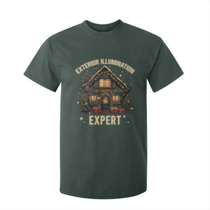 Funny Christmas T Shirt For Kid Exterior Illumination Expert Xmas Lights Home Decor TS02 Dark Forest Green Print Your Wear