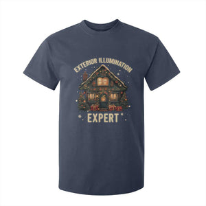 Funny Christmas T Shirt For Kid Exterior Illumination Expert Xmas Lights Home Decor TS02 Navy Print Your Wear