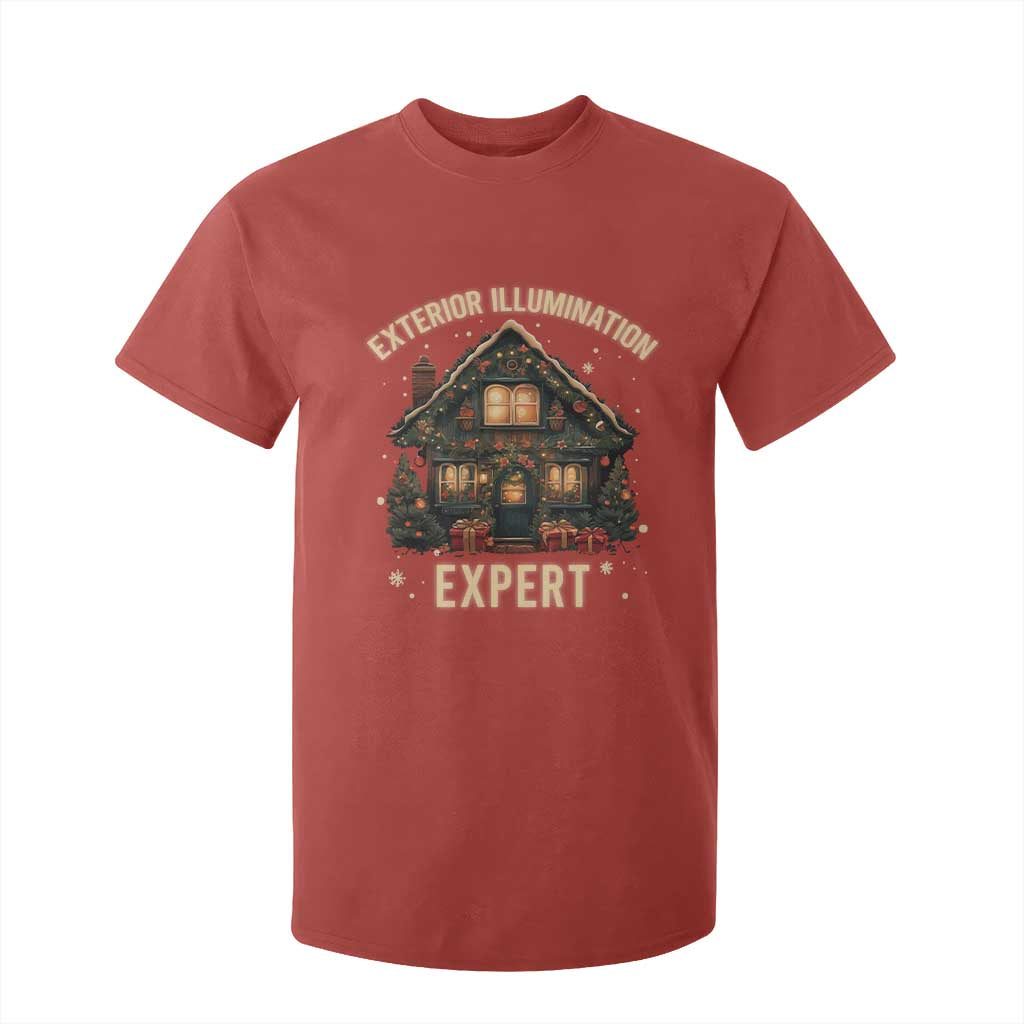 Funny Christmas T Shirt For Kid Exterior Illumination Expert Xmas Lights Home Decor TS02 Red Print Your Wear