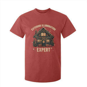 Funny Christmas T Shirt For Kid Exterior Illumination Expert Xmas Lights Home Decor TS02 Red Print Your Wear