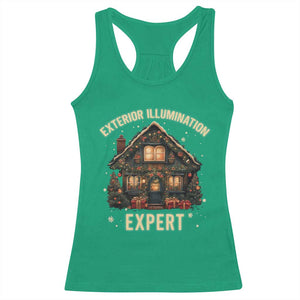 Funny Christmas Racerback Tank Top Exterior Illumination Expert Xmas Lights Home Decor TS02 Irish Green Print Your Wear