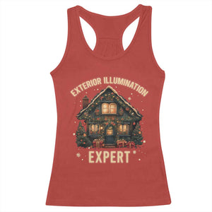 Funny Christmas Racerback Tank Top Exterior Illumination Expert Xmas Lights Home Decor TS02 Red Print Your Wear