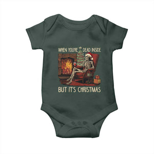 Skeleton Christmas Baby Onesie When You're Dead Inside But It's Xmas Chillin' TS02 Print Your Wear