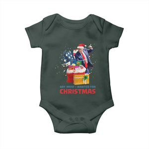 Christmas Trump Baby Onesie Got What I Wanted For Xmas 47th President American Flag TS02 Print Your Wear