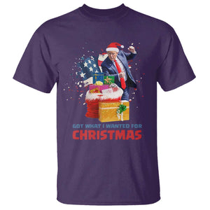 Christmas Trump T Shirt Got What I Wanted For Xmas 47th President American Flag TS02 Purple Print Your Wear