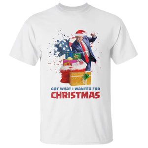 Christmas Trump T Shirt Got What I Wanted For Xmas 47th President American Flag TS02 White Print Your Wear