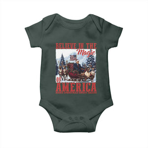 Christmas Trump Baby Onesie Believe In The Magic Of America Make Christmas Great Again US Flag TS02 Print Your Wear