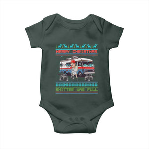 Funny Xmas Movie Trump Baby Onesie Merry Christmas Shitter Was Full Ugly Sweater TS02 Print Your Wear