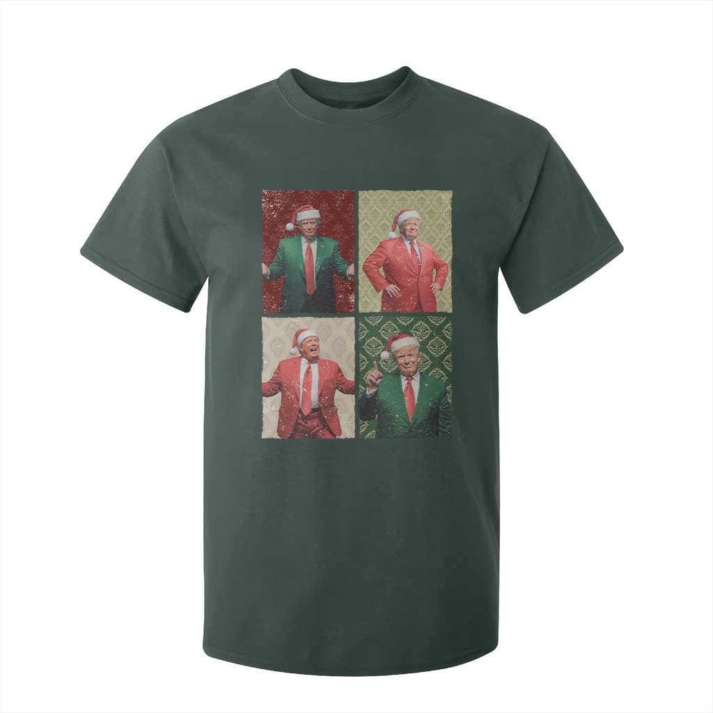 Christmas Trump T Shirt For Kid Daddy's Home For Xmas Retro Vintage TS02 Dark Forest Green Print Your Wear