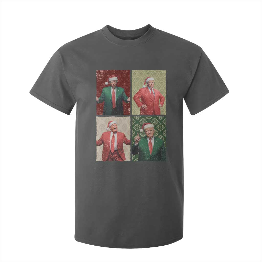 Christmas Trump T Shirt For Kid Daddy's Home For Xmas Retro Vintage TS02 Dark Heather Print Your Wear