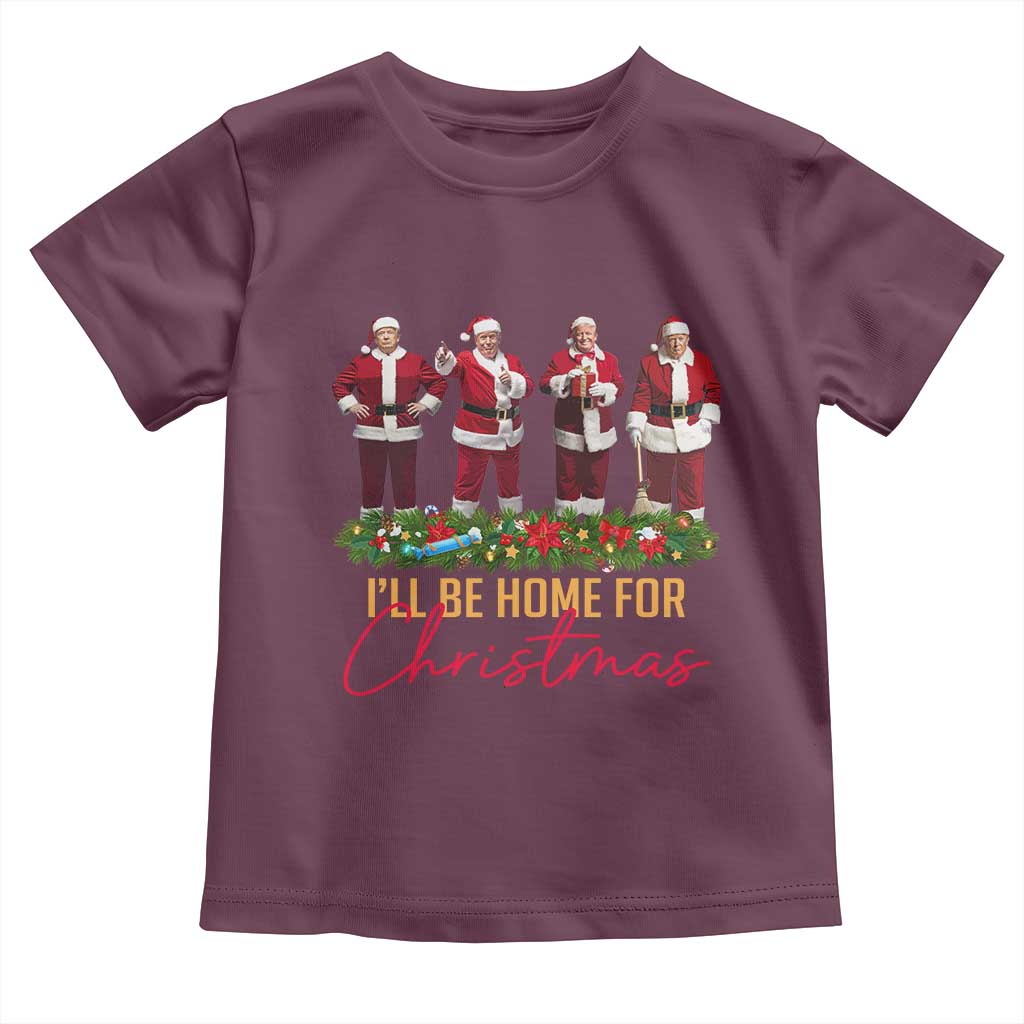 Christmas Trump Dance Toddler T Shirt Cosplay Santa President Dancing TS02 Maroon Print Your Wear
