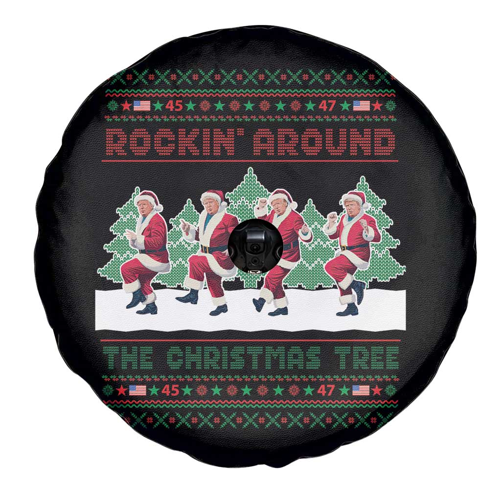 Christmas Trump Dance Spare Tire Cover Rocking Around The Christmas Tree US President Dancing TS02 Print Your Wear