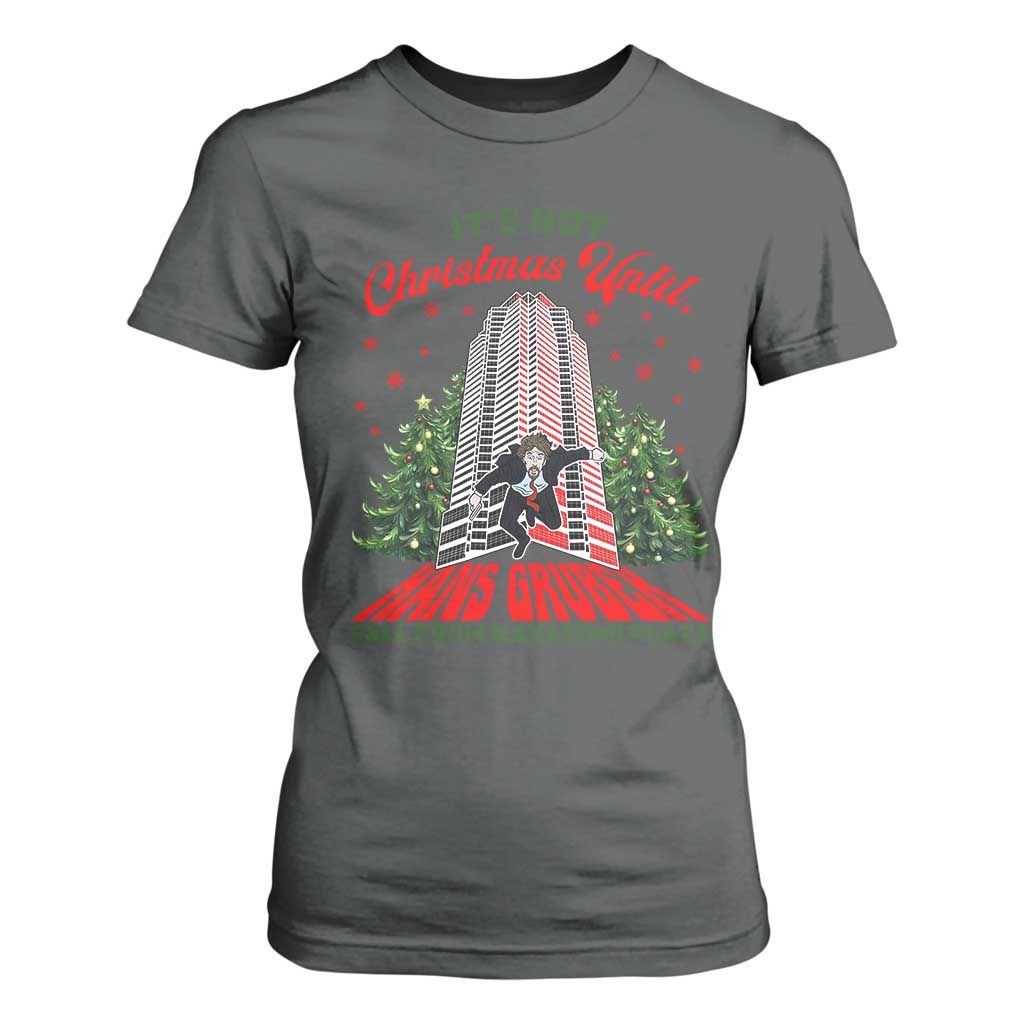 Nakatomi Plaza 1988 T Shirt For Women It's Not Christmas Until Hans Gruber Fall Xmas Party TS02 Dark Heather Print Your Wear