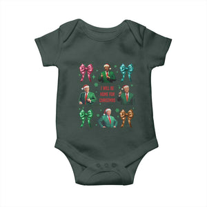 Christmas Trump Baby Onesie I'll Be Home For Xmas Coquette Bow TS02 Print Your Wear