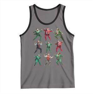 Christmas Trump Dance Tank Top Viral President Dancing Retro Vintage TS02 Deep Heather Black Print Your Wear