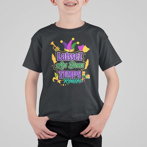 Mardi Gras T Shirt For Kid Laissez Les Bons Temps Rouler New Orleans Louisiana Parade TS02 Black Printyourwear